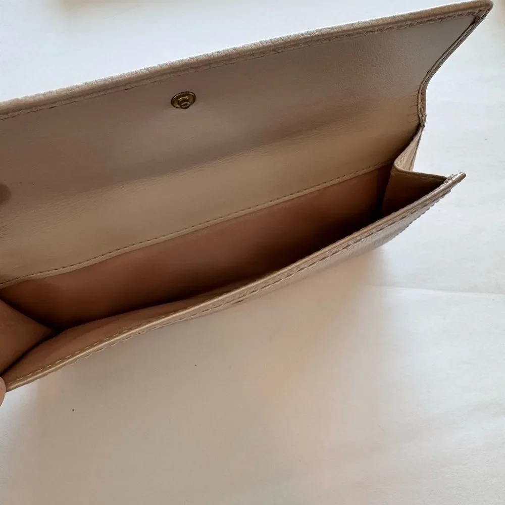 Coach Golden Taupe Pebble Leather Wallet Bifold